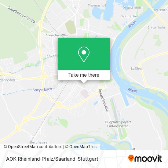 AOK Rheinland-Pfalz/Saarland map