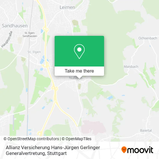Карта Allianz Versicherung Hans-Jürgen Gerlinger Generalvertretung