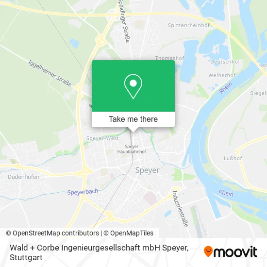 Карта Wald + Corbe Ingenieurgesellschaft mbH Speyer