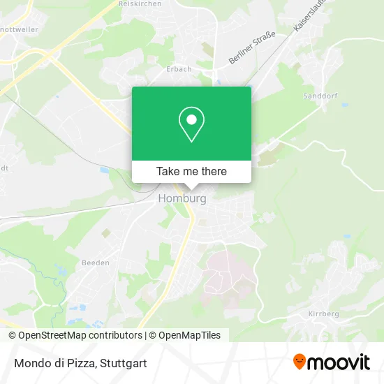 Карта Mondo di Pizza