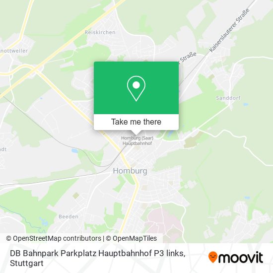 Карта DB Bahnpark Parkplatz Hauptbahnhof P3 links