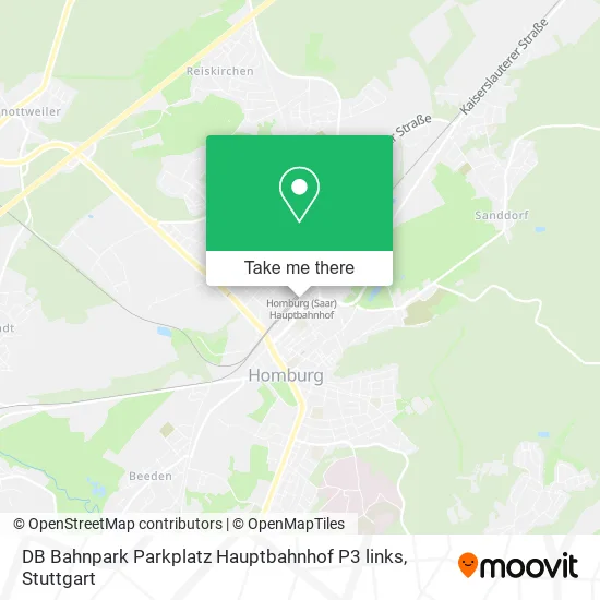 Карта DB Bahnpark Parkplatz Hauptbahnhof P3 links