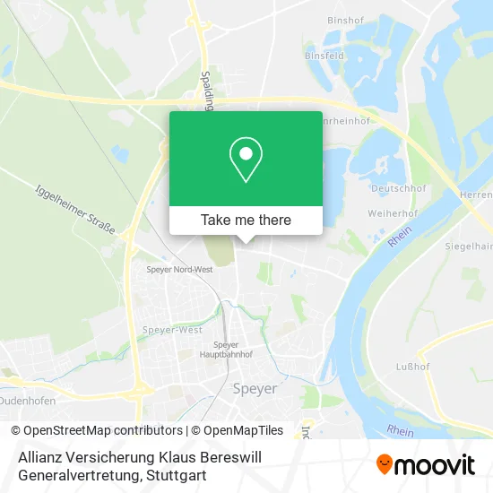 Карта Allianz Versicherung Klaus Bereswill Generalvertretung