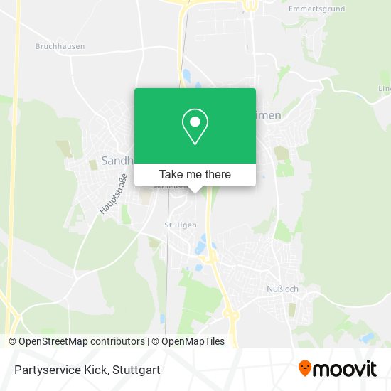 Partyservice Kick map