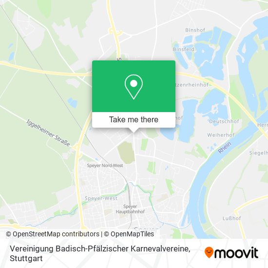 Карта Vereinigung Badisch-Pfälzischer Karnevalvereine