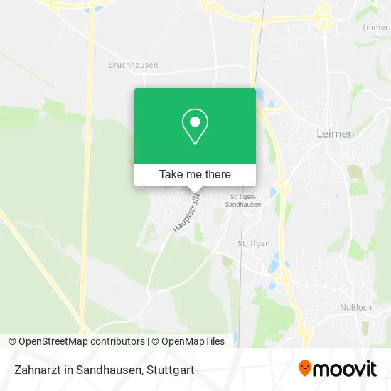 Карта Zahnarzt in Sandhausen