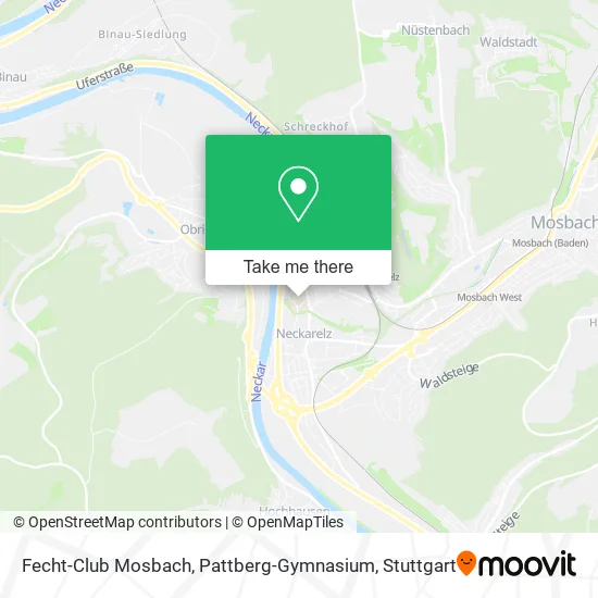 Карта Fecht-Club Mosbach, Pattberg-Gymnasium