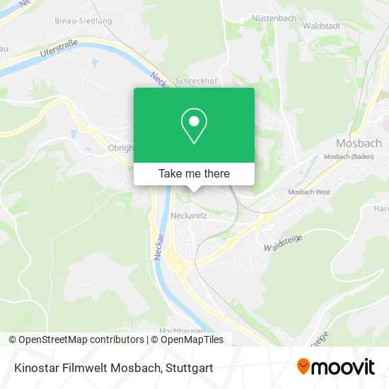 Карта Kinostar Filmwelt Mosbach