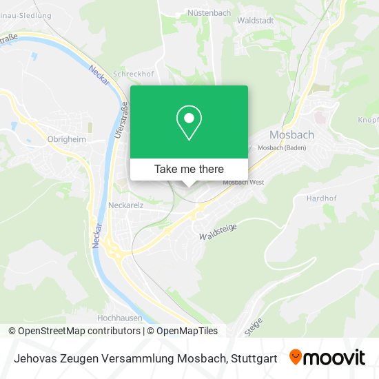 Карта Jehovas Zeugen Versammlung Mosbach