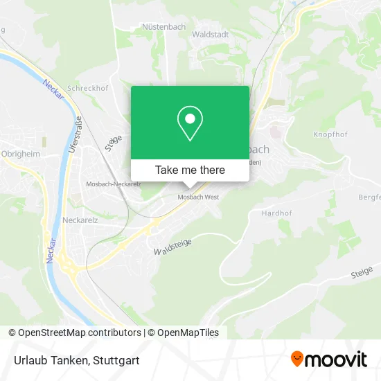Urlaub Tanken map