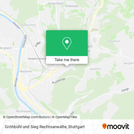 Карта Gröhbühl und Sieg Rechtsanwälte