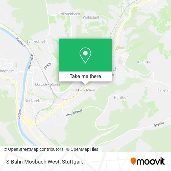 Карта S-Bahn-Mosbach West