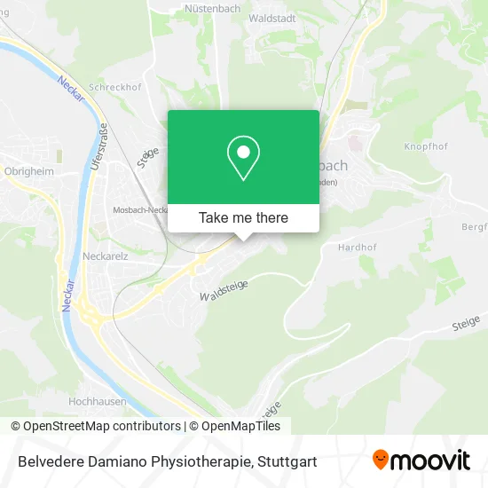 Карта Belvedere Damiano Physiotherapie