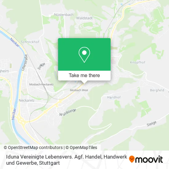 Карта Iduna Vereinigte Lebensvers. Agf. Handel, Handwerk und Gewerbe