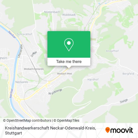 Карта Kreishandwerkerschaft Neckar-Odenwald-Kreis