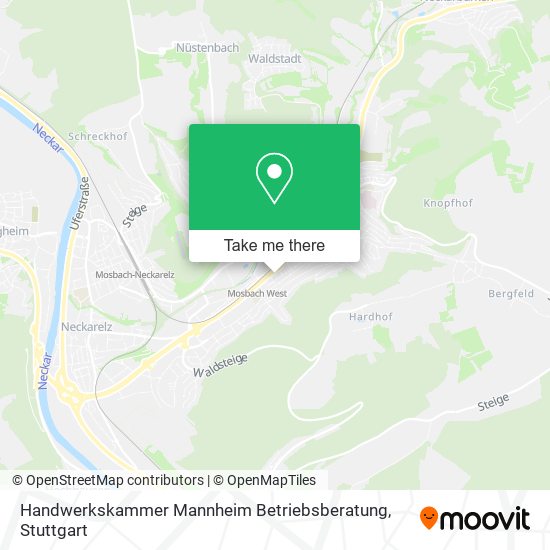 Карта Handwerkskammer Mannheim Betriebsberatung
