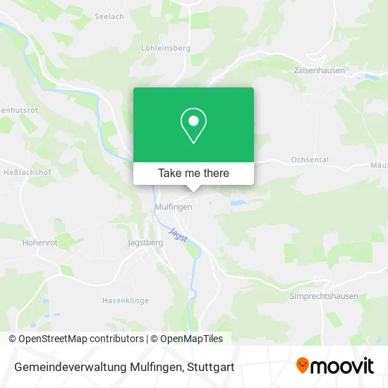 Карта Gemeindeverwaltung Mulfingen