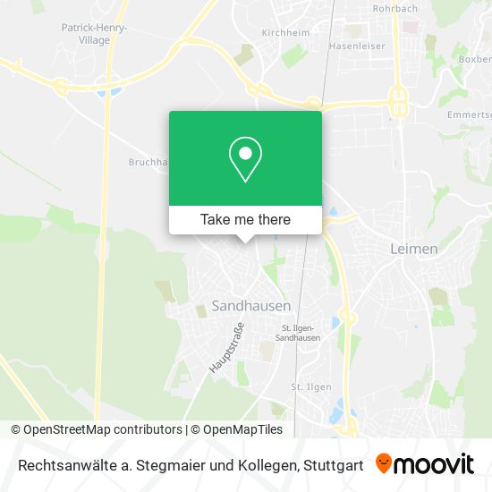 Карта Rechtsanwälte a. Stegmaier und Kollegen