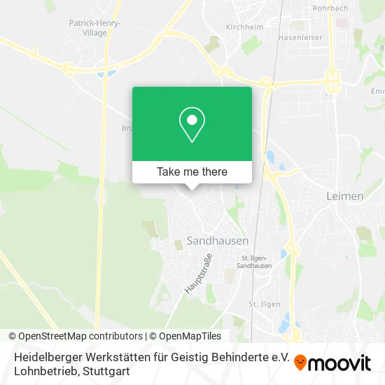 Карта Heidelberger Werkstätten für Geistig Behinderte e.V. Lohnbetrieb