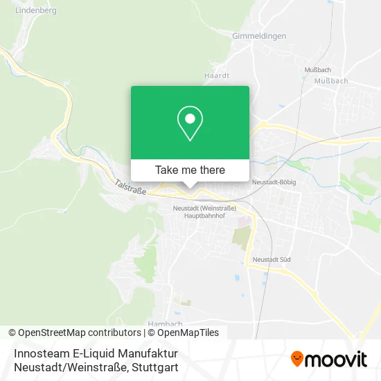 Карта Innosteam E-Liquid Manufaktur Neustadt / Weinstraße