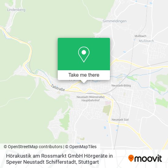 Карта Hörakustik am Rossmarkt GmbH Hörgeräte in Speyer Neustadt Schifferstadt