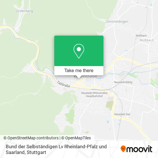 Карта Bund der Selbständigen Lv Rheinland-Pfalz und Saarland