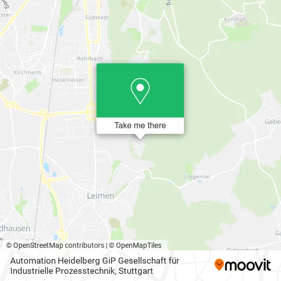 Карта Automation Heidelberg GiP Gesellschaft für Industrielle Prozesstechnik