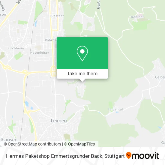 Карта Hermes Paketshop Emmertsgrunder Back