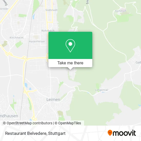 Карта Restaurant Belvedere