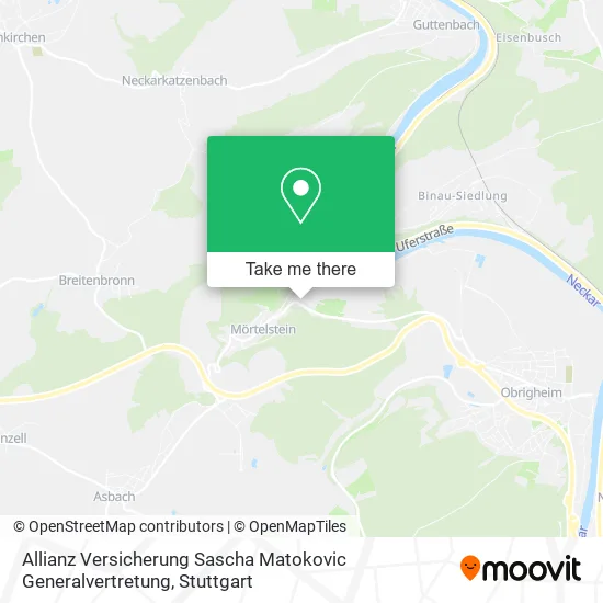 Карта Allianz Versicherung Sascha Matokovic Generalvertretung