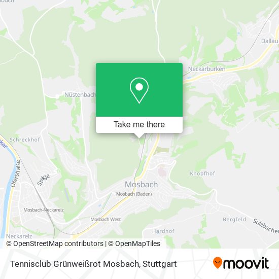 Tennisclub Grünweißrot Mosbach map