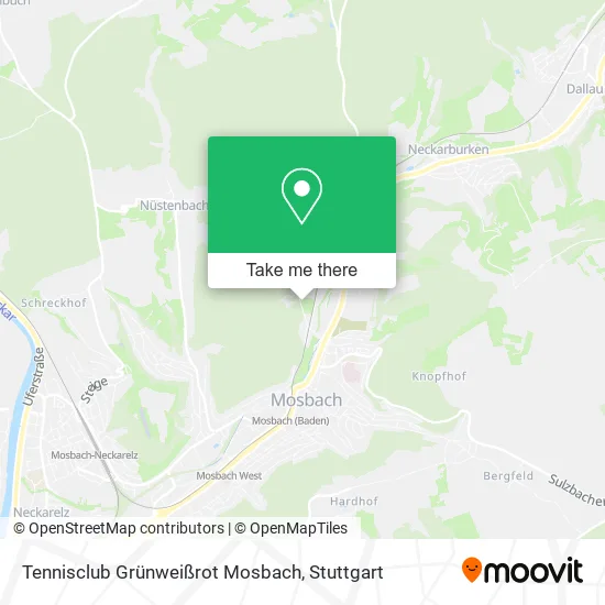 Карта Tennisclub Grünweißrot Mosbach