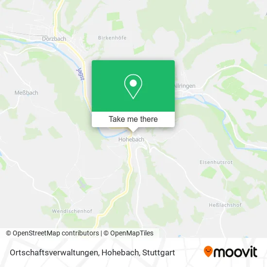 Карта Ortschaftsverwaltungen, Hohebach