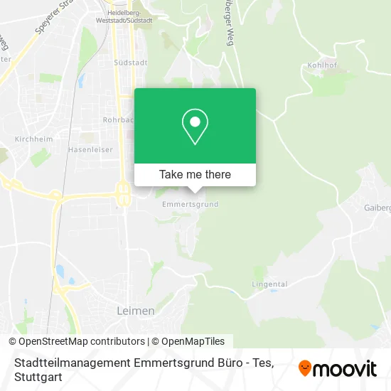 Карта Stadtteilmanagement Emmertsgrund Büro - Tes