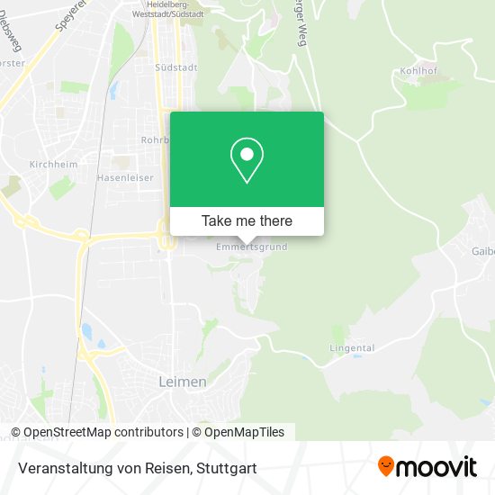 Карта Veranstaltung von Reisen