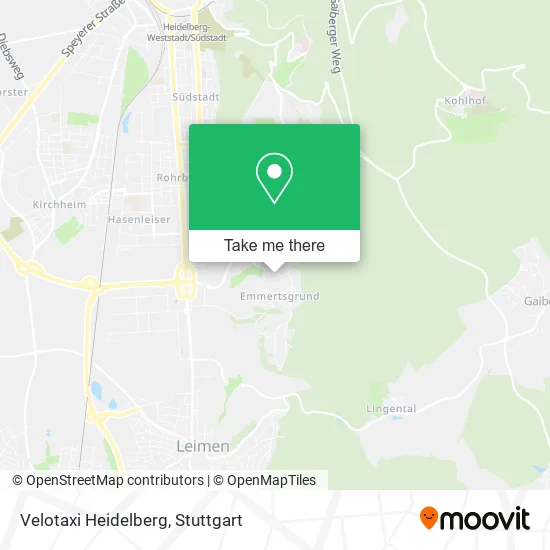 Карта Velotaxi Heidelberg