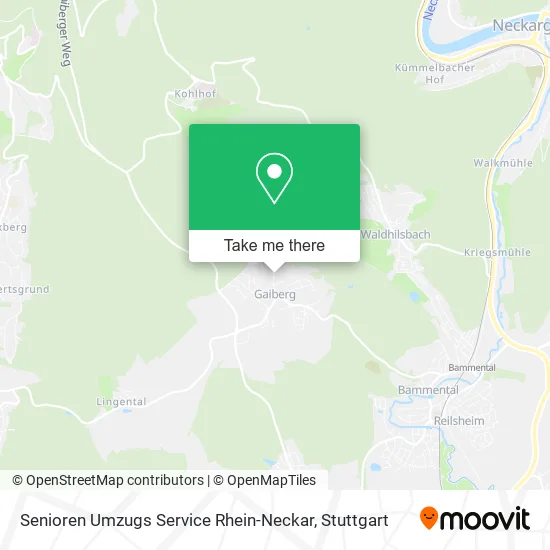 Карта Senioren Umzugs Service Rhein-Neckar