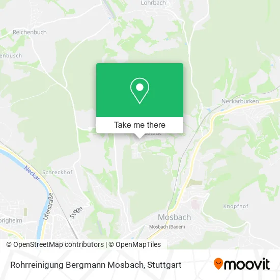 Карта Rohrreinigung Bergmann Mosbach