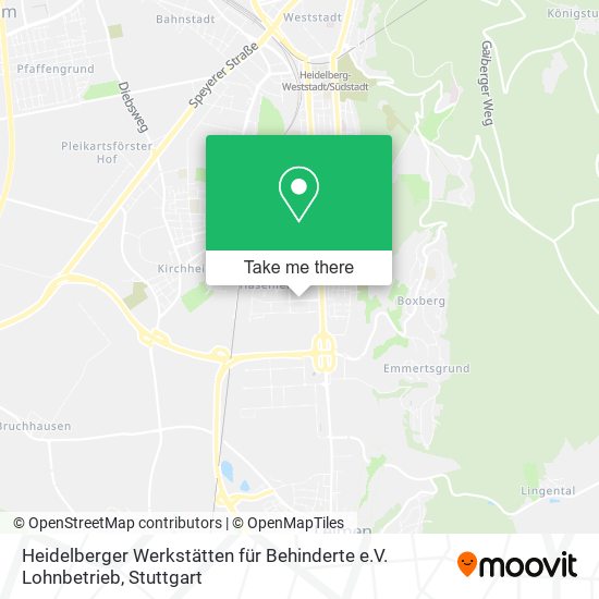 Карта Heidelberger Werkstätten für Behinderte e.V. Lohnbetrieb