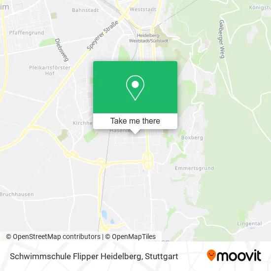 Карта Schwimmschule Flipper Heidelberg