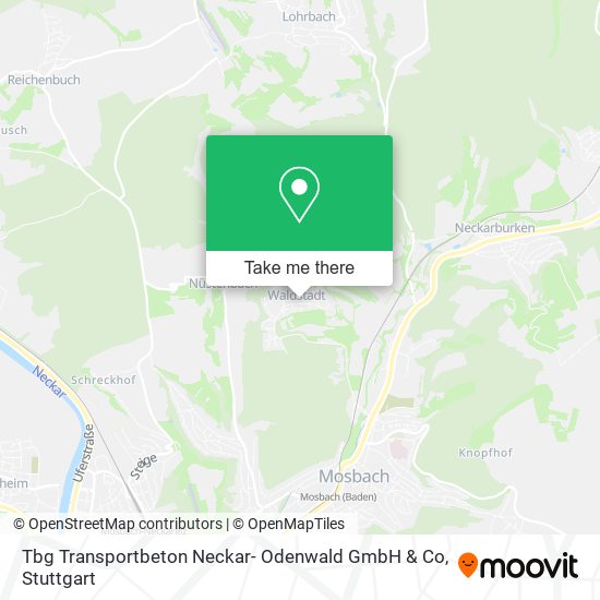 Карта Tbg Transportbeton Neckar- Odenwald GmbH & Co