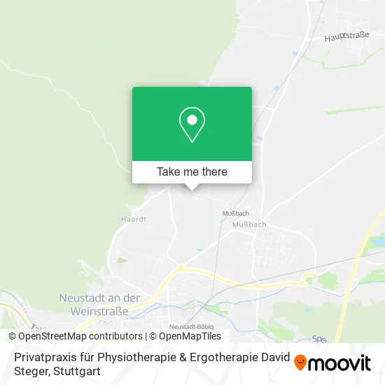 Карта Privatpraxis für Physiotherapie & Ergotherapie David Steger