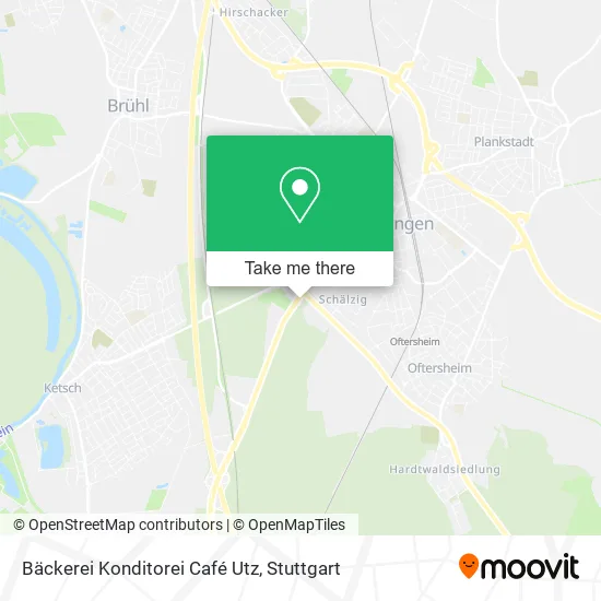 Карта Bäckerei Konditorei Café Utz