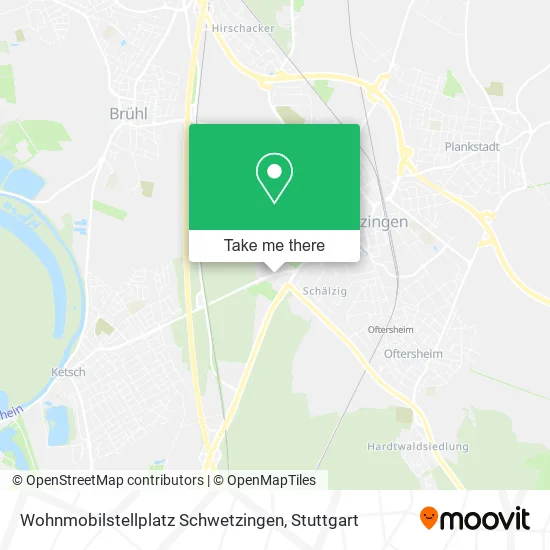 Карта Wohnmobilstellplatz Schwetzingen