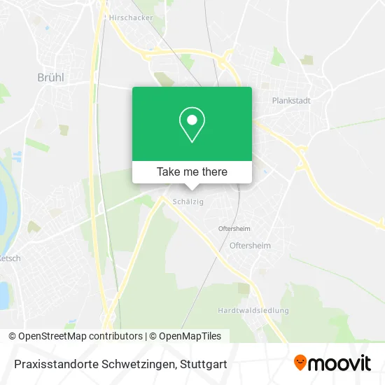 Карта Praxisstandorte Schwetzingen