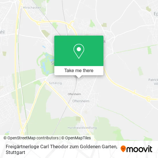 Карта Freigärtnerloge Carl Theodor zum Goldenen Garten