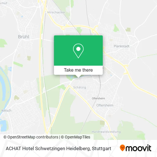 Карта ACHAT Hotel Schwetzingen Heidelberg