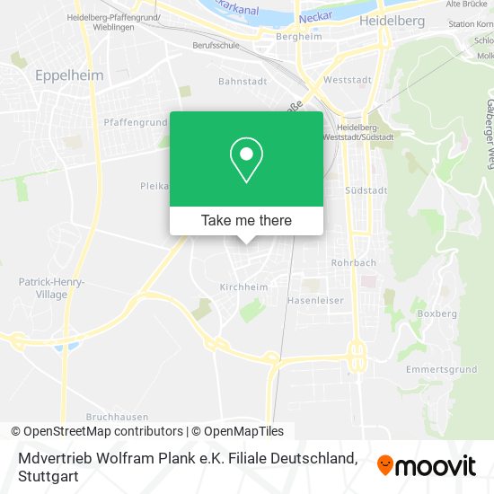 Карта Mdvertrieb Wolfram Plank e.K. Filiale Deutschland
