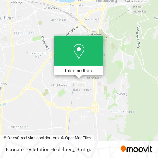 Карта Ecocare Teststation Heidelberg