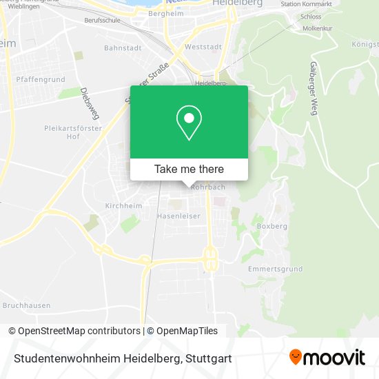 Карта Studentenwohnheim Heidelberg